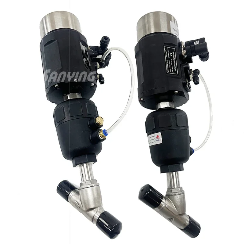 

2026 Ss304 316 Y Type Pneumatic Angle Seat Valve Intelligent Pneumatic Valve Positioner 1600 Series 24V DC