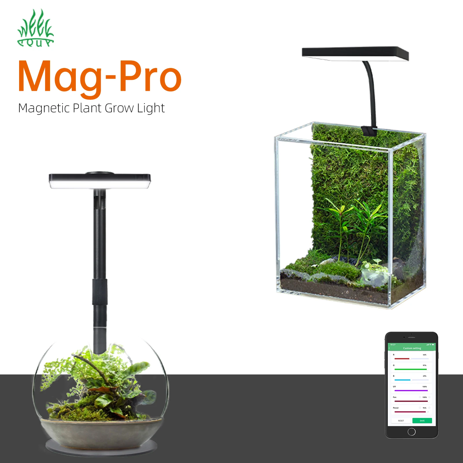 Mag-Pro LED RGB Dimming xiaomi APP Smart Control Light xiaomi Smart Light for Fish tank Aquarium
