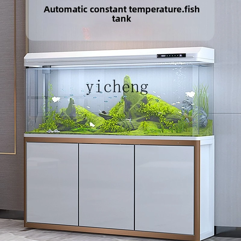 L7-14 fish tank living room new home self-circulation rectangular with cabinet ornamental fish glass tank