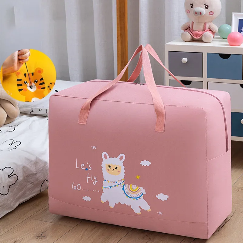 Sac de rangement de couette de maternelle pour enfants, bagages chargés, sac d\'emballage de déménagement, sac d\'organisation de vêtements portables,