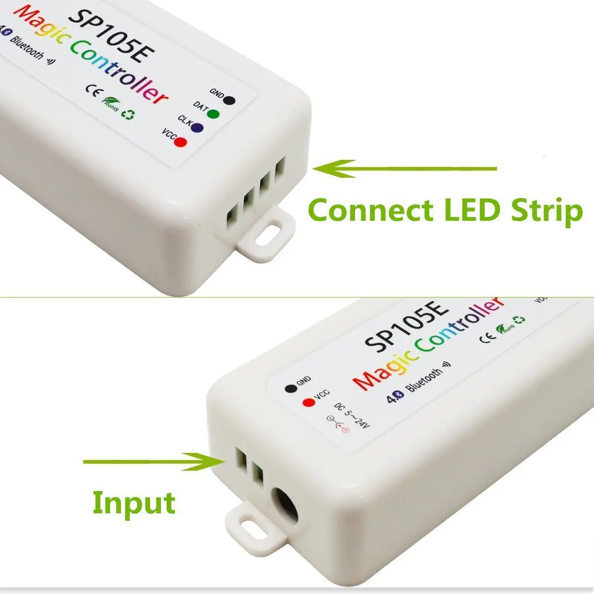 Sp105E Magic Controller Bluetooth-Compatible Dc5-24V 2048 Pixels For Ws2811 2812 2801 6803 Led Strip Support Ios / Android App