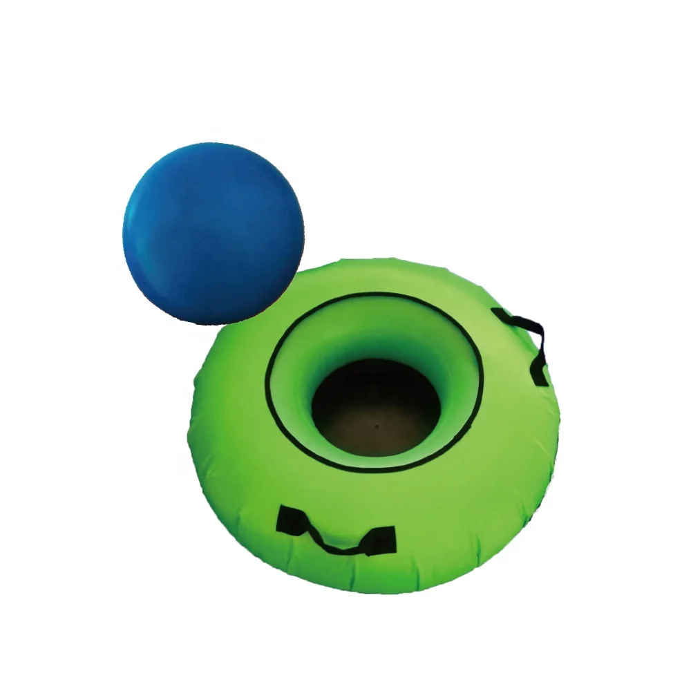 

100cm Yellow Inflatable Snow Tube Hard Bottom PVC with Nylon Cover for Winter