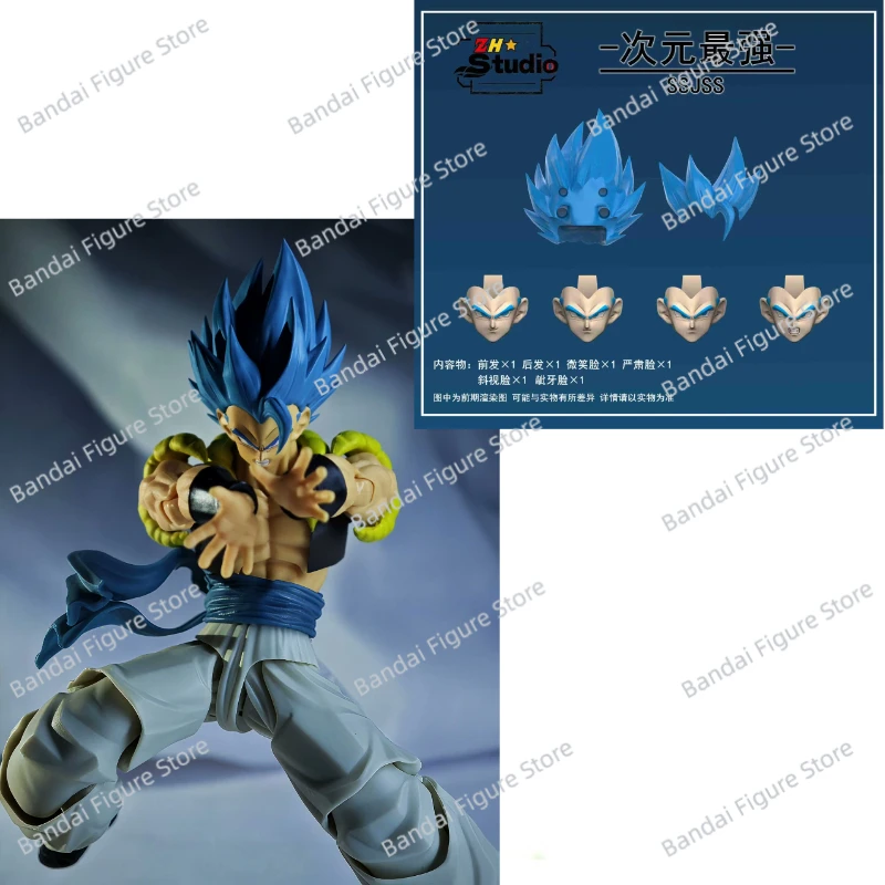 

ZHStudio Dragon Ball Super Saiya-Jin God Super Saiya-Jin SSJ SSJSS Gogeta Head Carving Набор аксессуаров Аниме Фигурка Игрушка