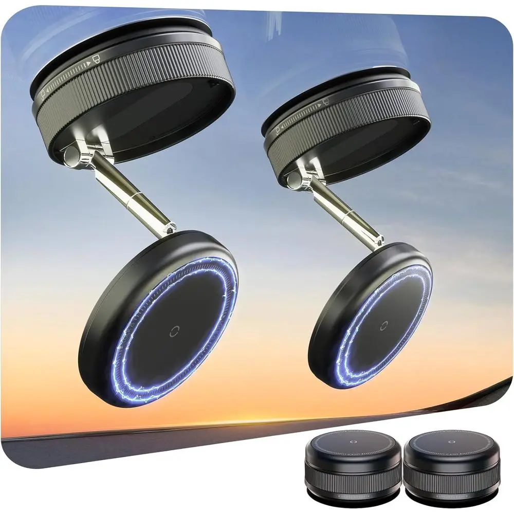 

Upgraded 360° Vacuum Magnetic Car Phone Holder, 96+LBS Suction & 2800g Magnetic, Adjustable Mount for Car/Gym/Mirror/Shower, Com