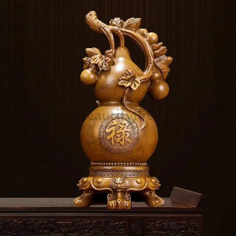 Continuous Gourd Resin Wine Cabinet Ornament High-end Niche Antique Rack Decoration New Home Housewarming Gift Supplies