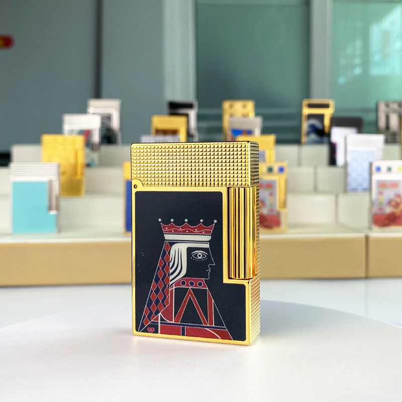 Brand new classic metal paint business Langsheng lighter, inflatable lighter, loud lighter, high-end gift, fashionable