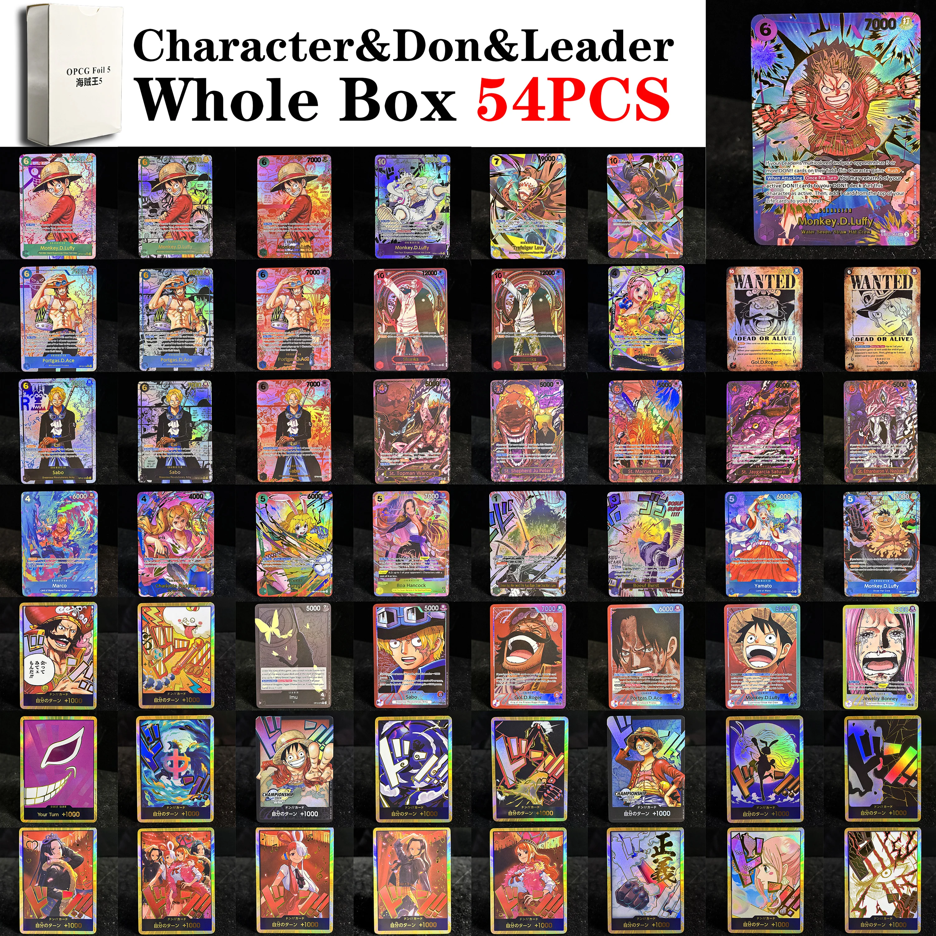 

ONE PIECE Whole Box Carrying On His Will Legacy of the Master Anime 25th Collection Character&Leader&Don Mix Set OPCG Proxy Card