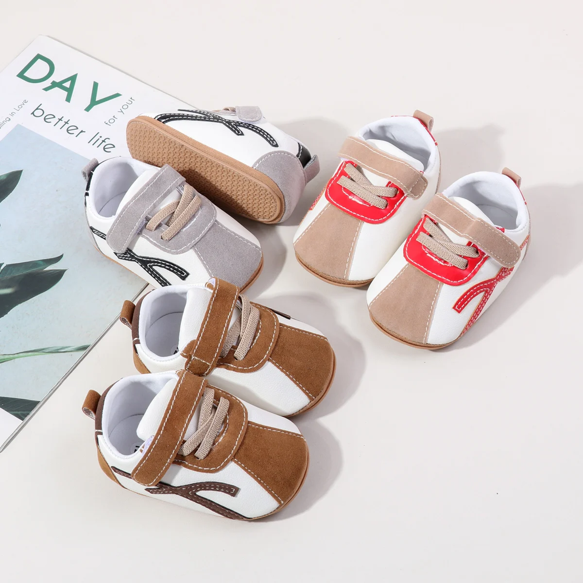 

Spring And Autumn Baby Unisex First Walking Toddler Shoes For 0-1 Years Old Fashion Design High Quality PU Leather Soft TPR Sole