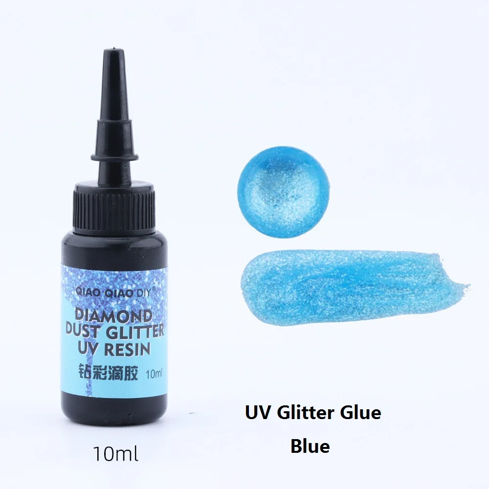 Colored Crystal Glitter Powder Liquid UV Glue DIY Trinkets Pendants Crafts Adhesive Student Handmade DIY Nail Gel Pen Stationery