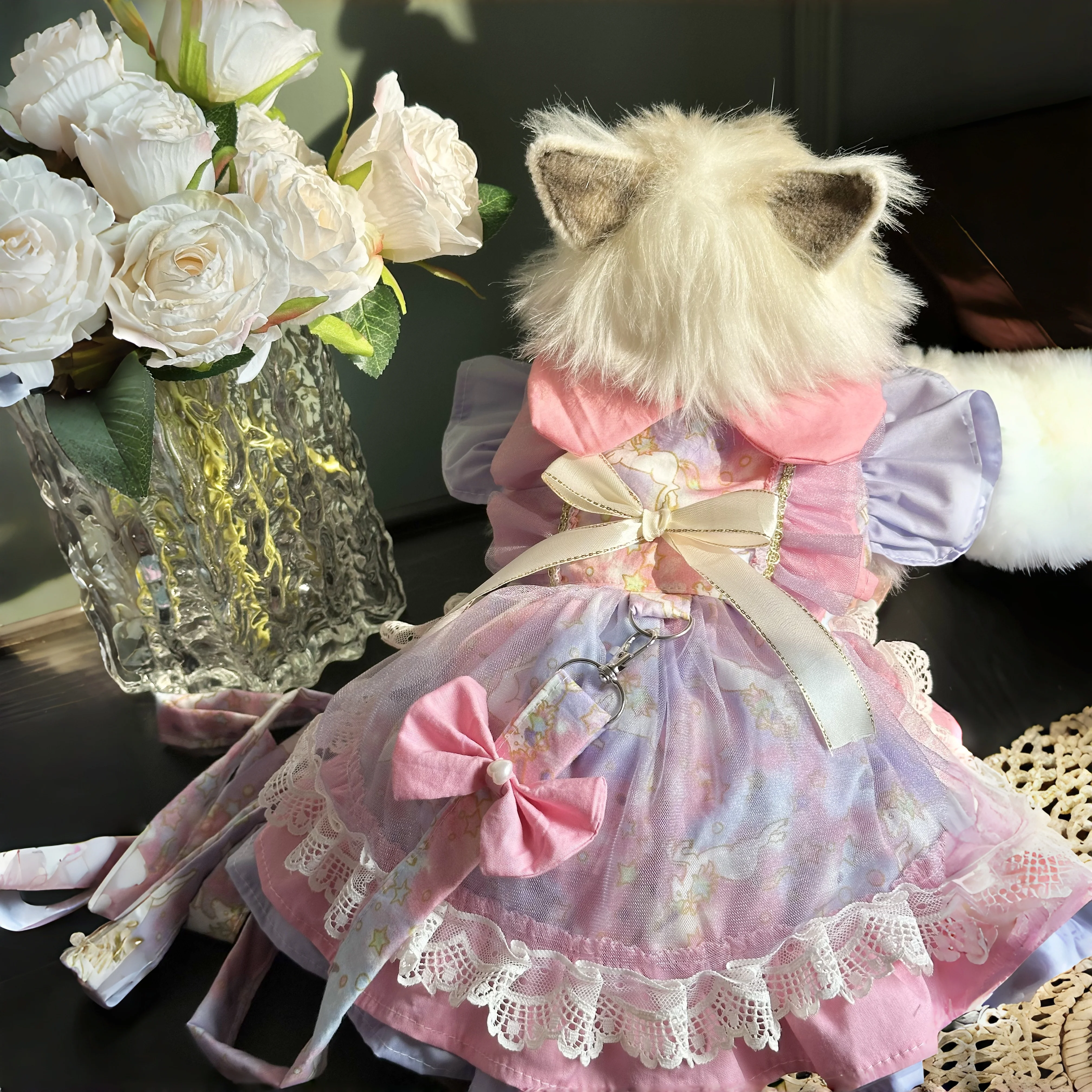 

Pet Cat Dog Dress with spring summer,Elegant Dresses For Small Dogs,Puppy Outfits Partywear,Pet Halloween Christmas costumes