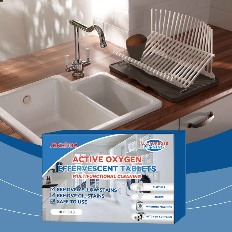 

Multi Functional Effervescent Tablets Gentle Cleaner For Clothes Bathroom Kitchen Stubborn Stainsn Stains