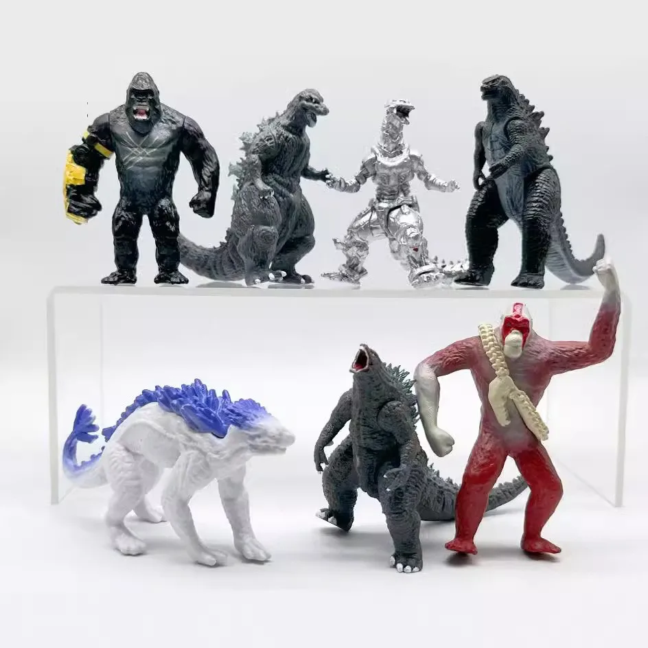 7pcs/set Godzilla Vs Kong 2 Evolutionary Version 2nd GenerationPVC Action Figure Collectible Model Toy 8cm