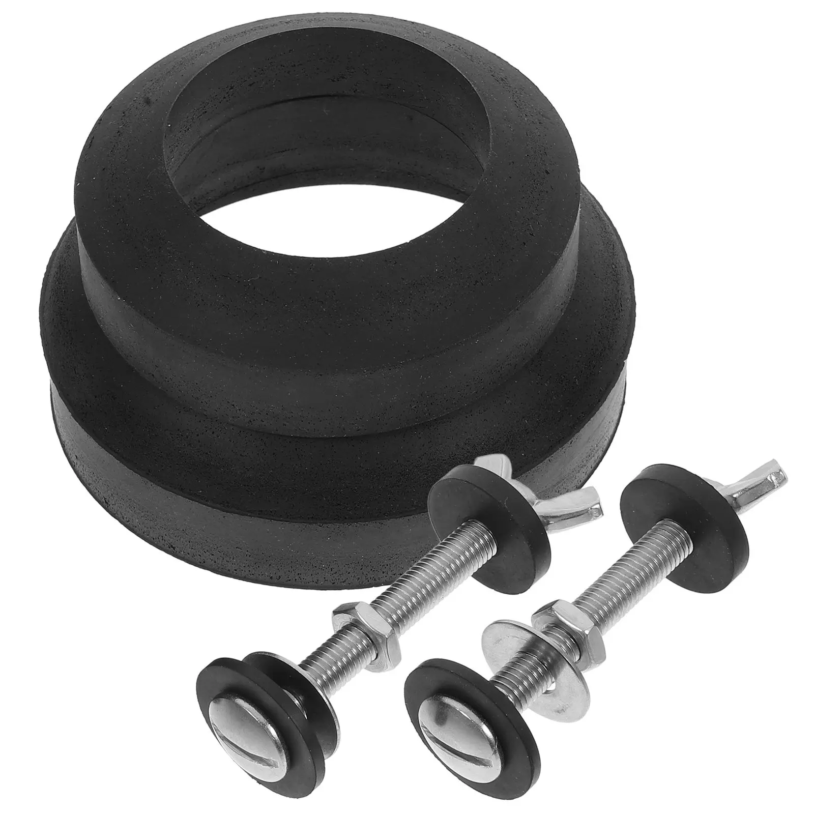 

1 Set Toilet Tank To Bowl Bolt Kit Heavy Duty Metal Bolts Rubber Gaskets Universal Fit For Various Toilet Models Water Tank