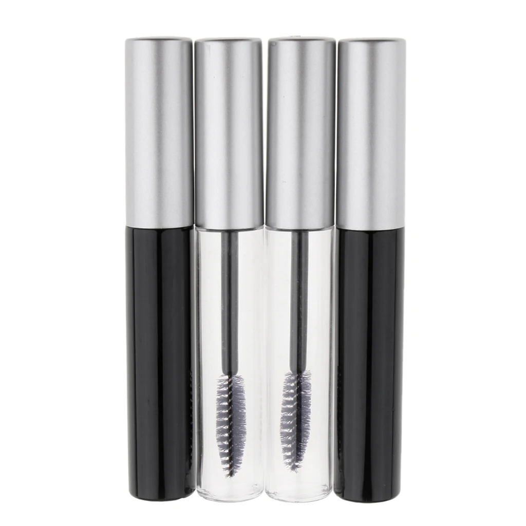 Puste pojemniki na krem do rzęs, tubki na tusz do rzęs z aplikatorem, lekkie plastikowe pojemniki podróżne na olej rycynowy i kosmetyki.