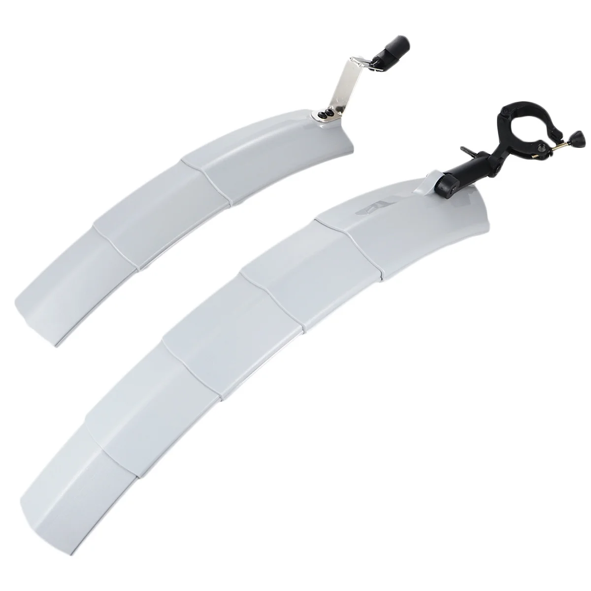 1Set Adjustable Mud Guard for Bicycle Premium Plastic Streamlined Design Rain Protection Cycling Equipment Accessories Grey