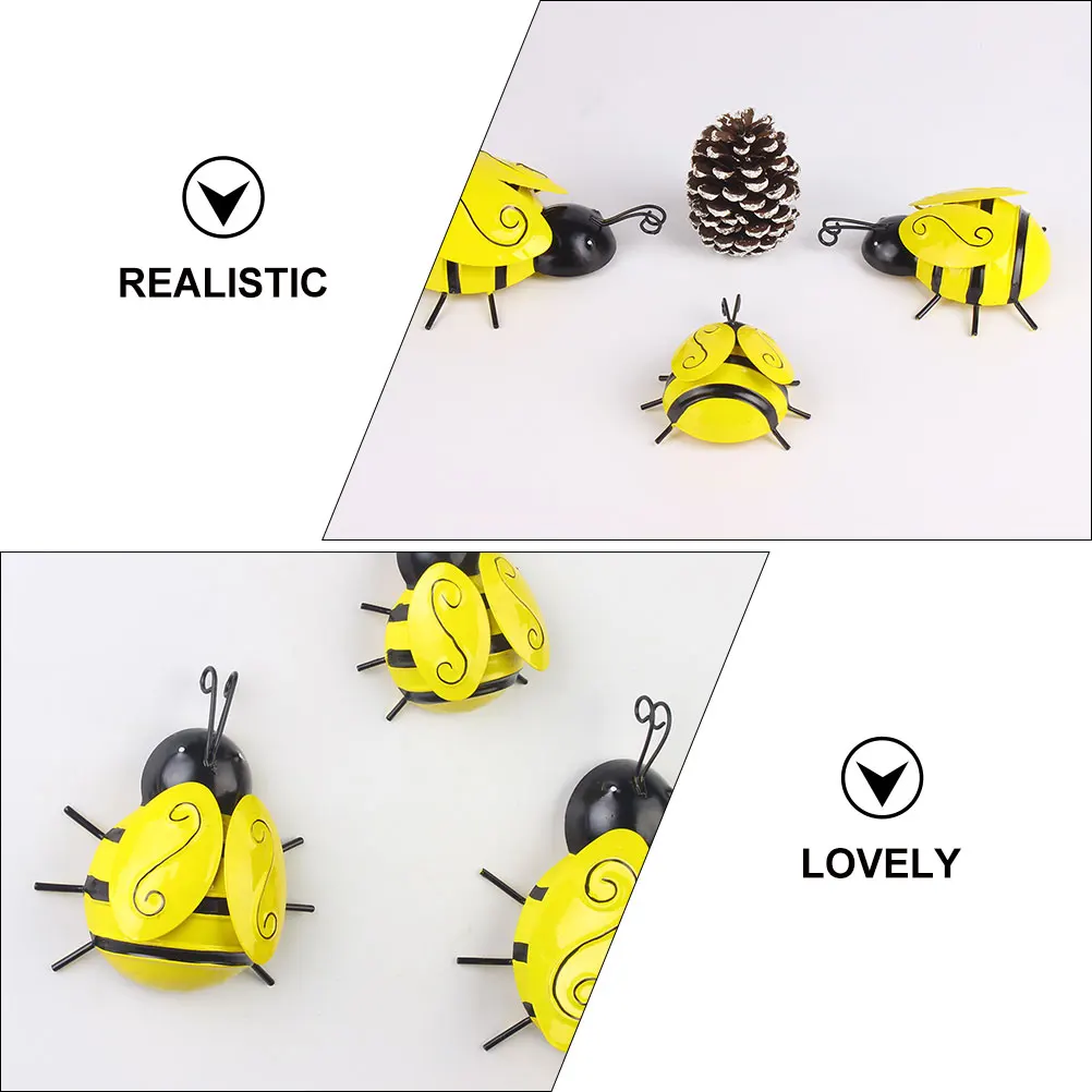 

Household Wrought Bee Wall Decoration Decorations Garden Iron Fence Hanging Sign