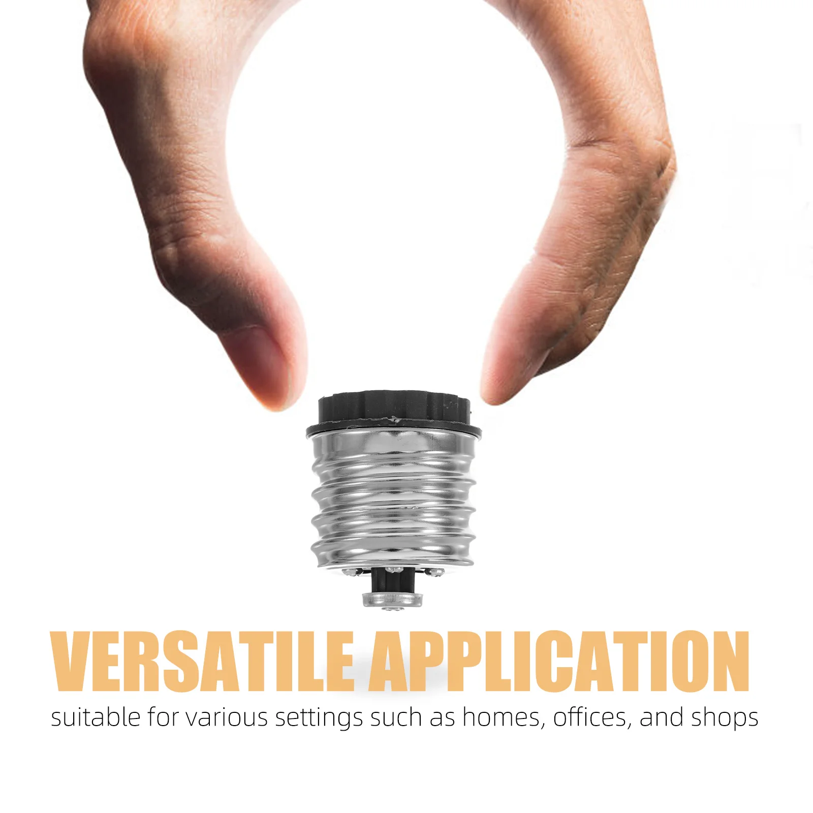 

10Pcs Bulb Base Adapter to E26 Plastic Lamp Shade Reducer Ring Secure Connection for Standard Screw Socket Fixtures