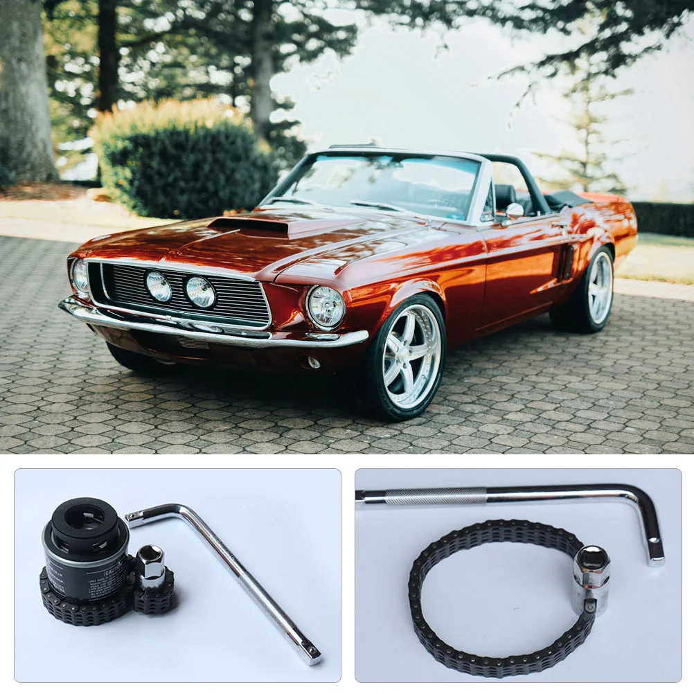 

1 Set Auto Grid Removal Tool Vanadium Steel Filter Universal Chain Wrench Anti-Rust Durable 5 Layer Tank Chain Car