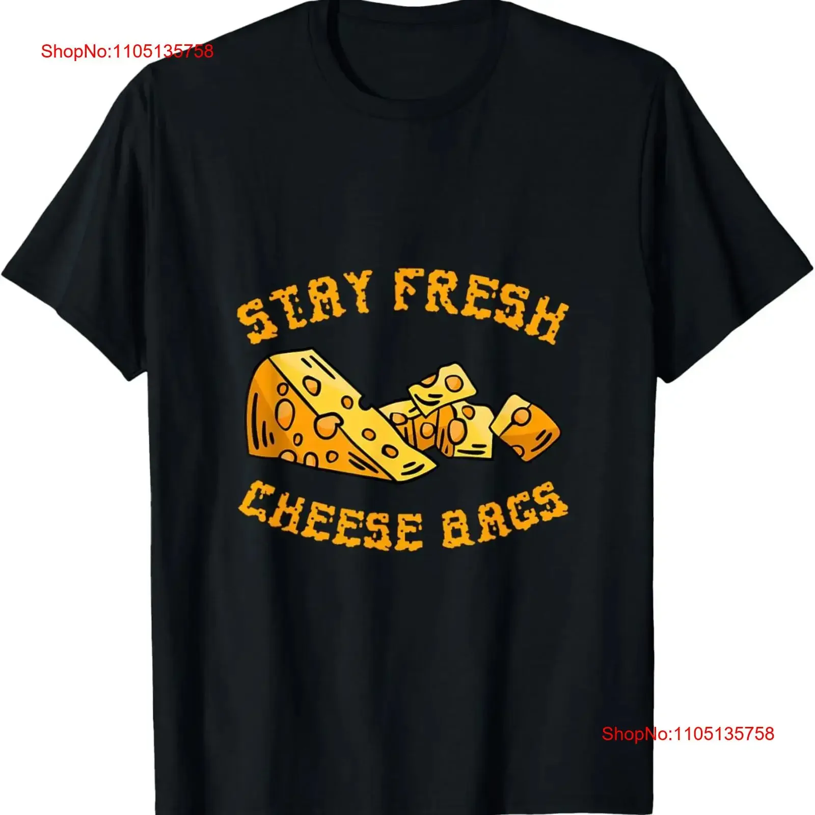 Stay Fresh Cheese Bags T Shirt  vintage Washed homme Versatile Slightly fashion Breathable Comfortable streetwear Stretched