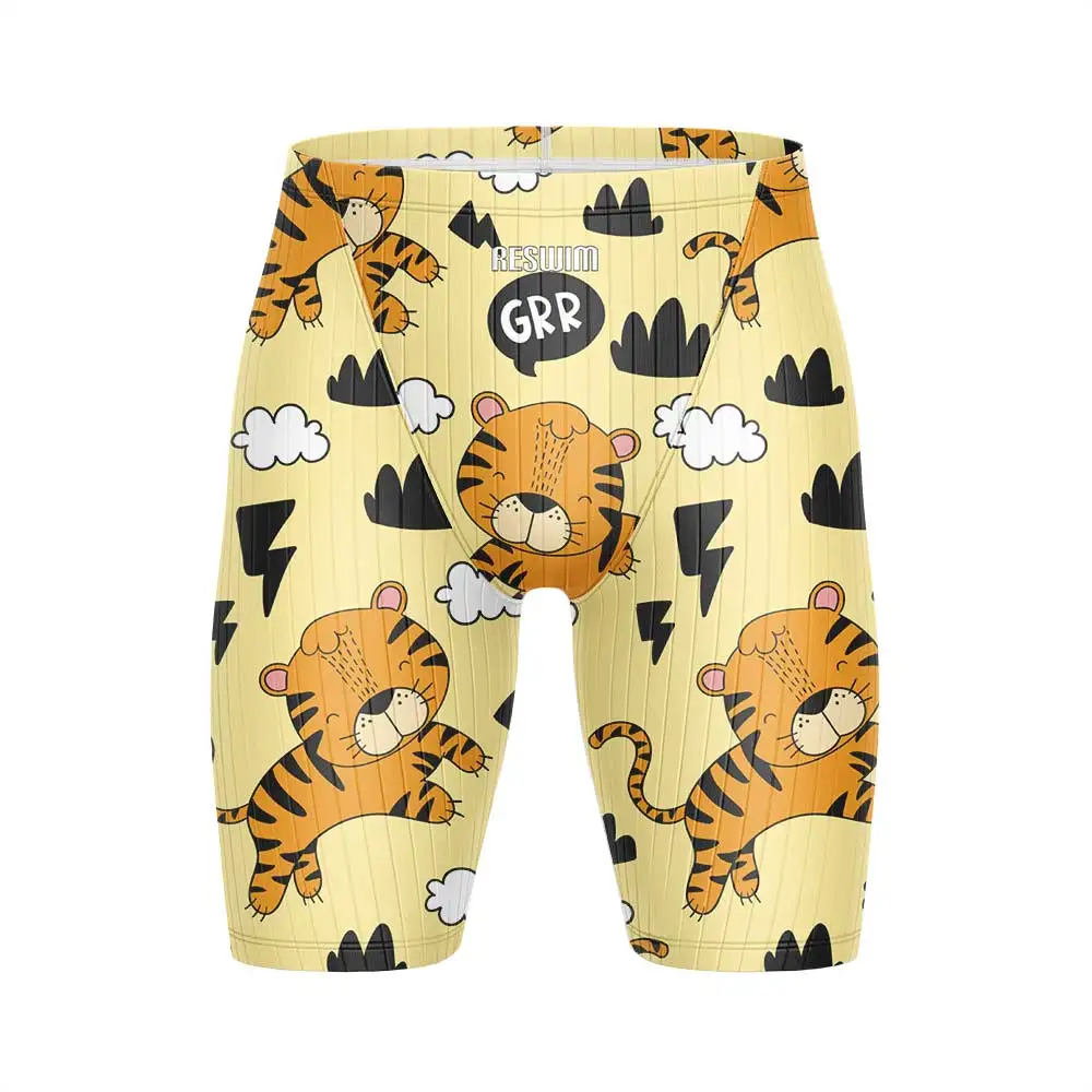 

Summer Men's Jammer Swimming For Men's Athletic Beach Shorts Swimming Trunks Swimwear Quick Dry Jammers Tights Surfing Pants