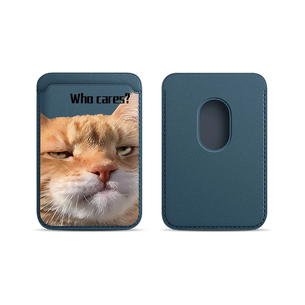 Kreatives Straßenkatzen-Leder-Kartenetui Handy-Kartenhalter für Magnetische Hülle Geeignet für alle iPhone Magsafe Karten-Handy-Rückentaschen – Detail 7