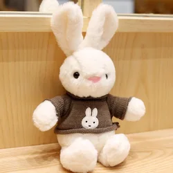 30/40cm peluş tavşan beş renkli kazak eşarp dolması hayvan oyuncak ve hobi peluş hayvan Kawaii aksesuarları doğum günü hediyesi