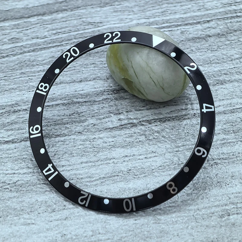 Mod 36,5 mm x 30,6 mm gebogener Retro-Uhrenlünetteneinsatz aus Aluminium, passend für Vintage Submariner für NH35-Uhrenzubehör, Gehäusering