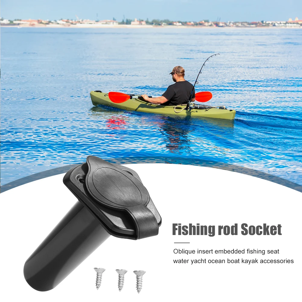 

Mount Kayak Fishing Rod Holder Insert Socket Bracket Water Sports Fishing Rod Rowing Screw Boat Tackle Boat Accessories 해양보트용품