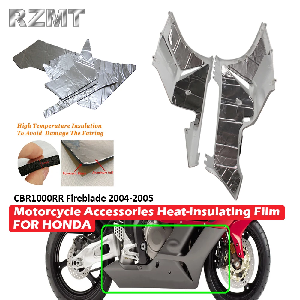 

Motorcycle Accessories For Honda CBR1000RR Fireblade 2004-2005 Pre-Cut Belly Fairing Heat Shield Mat Insulation Protection