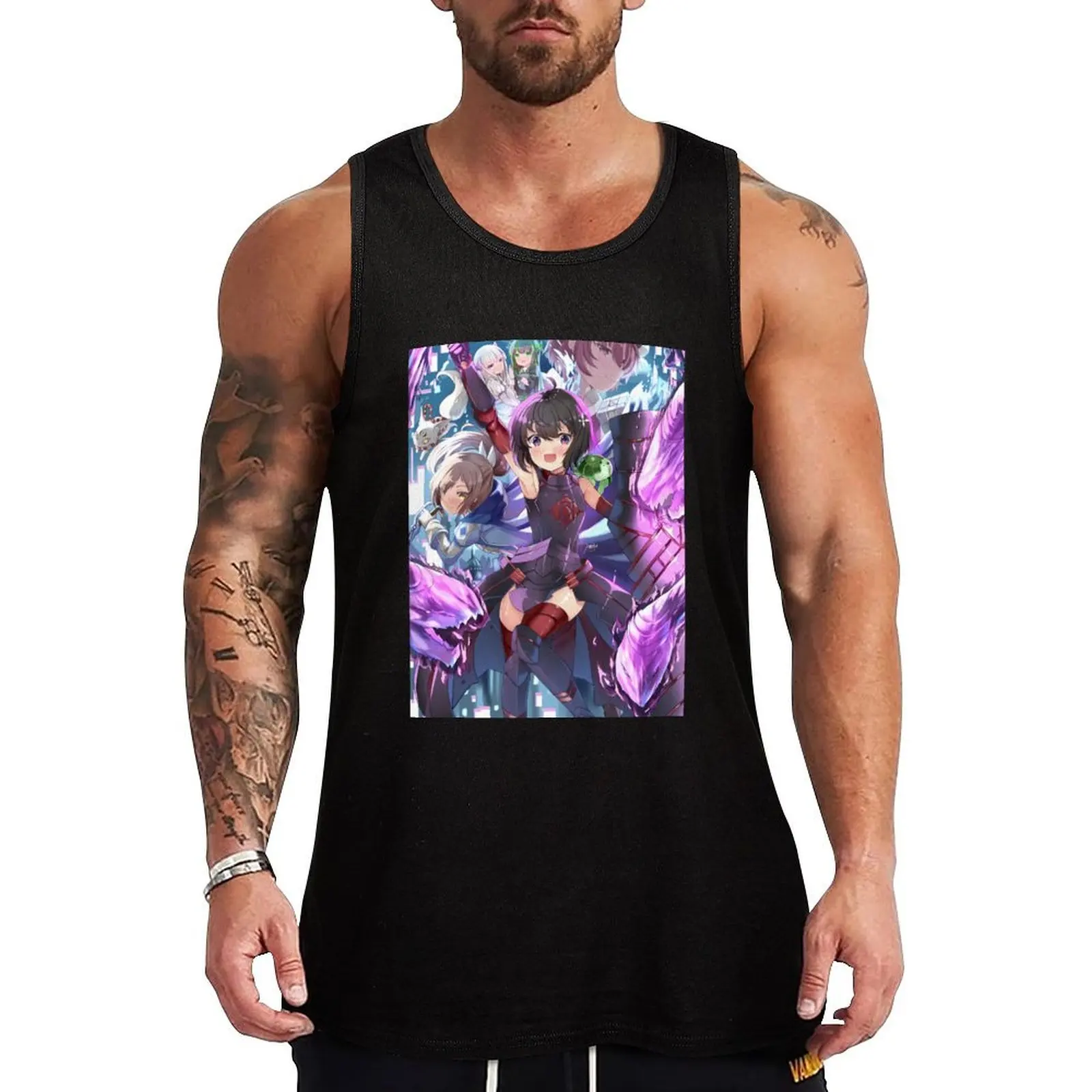 

BOFURI : I Don't Want to Get Hurt, so I'll Max Out My Defense Tank Top man vest Vests men clothings