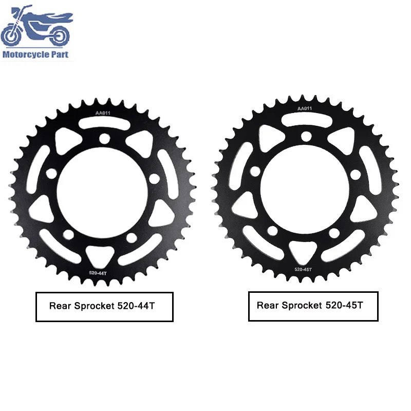 

Motorcycle 44T 45T Rear Sprocket Carburized Steel for BMW S1000R 2013-2020 2019 S1000RR 2009-2011 S1000XR 525-44T 45T 525 Chain