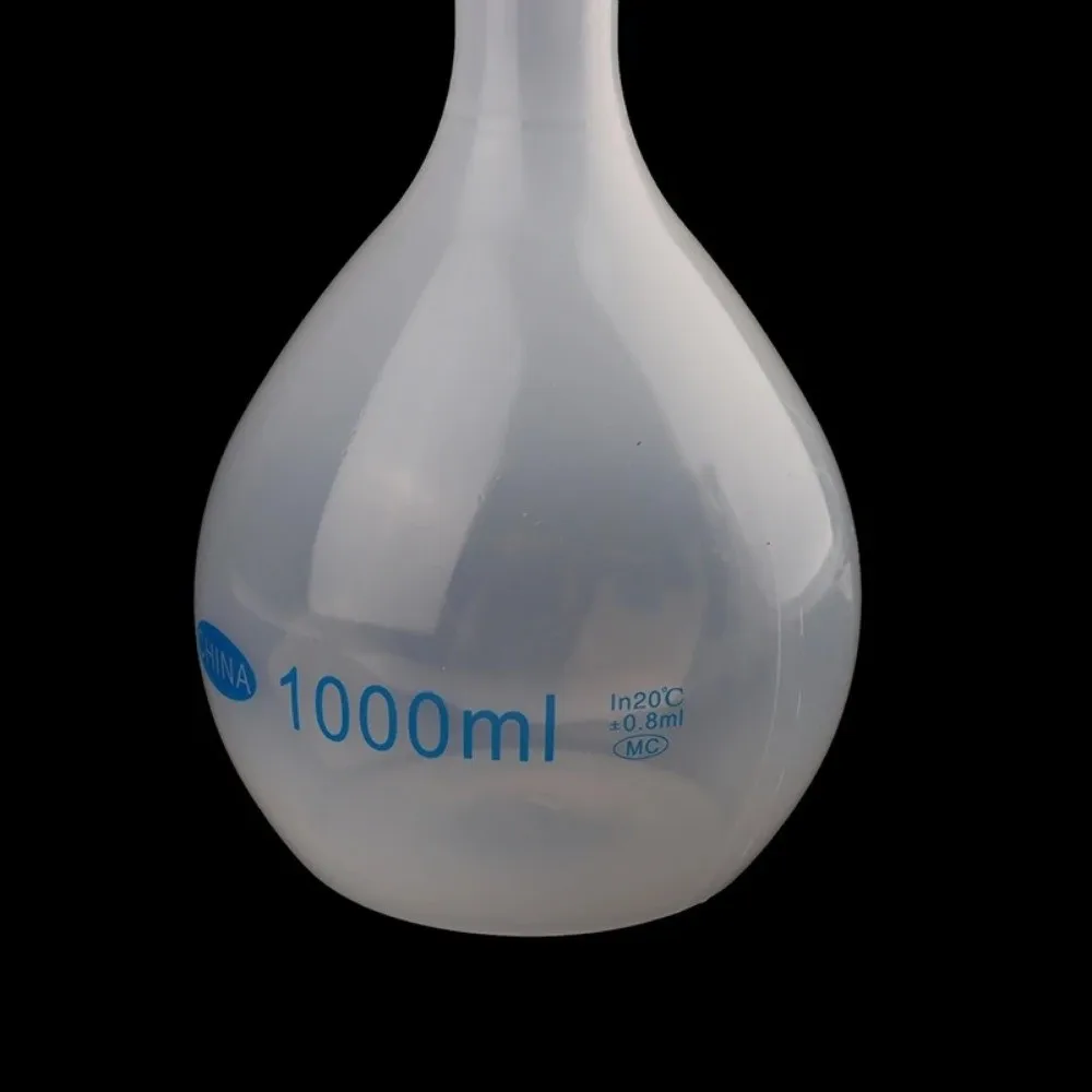 25/50/100/250/500/1000ml Volumetric Flask Plastic Long Neck Graduated Bottle with Stopper Measuring Flask