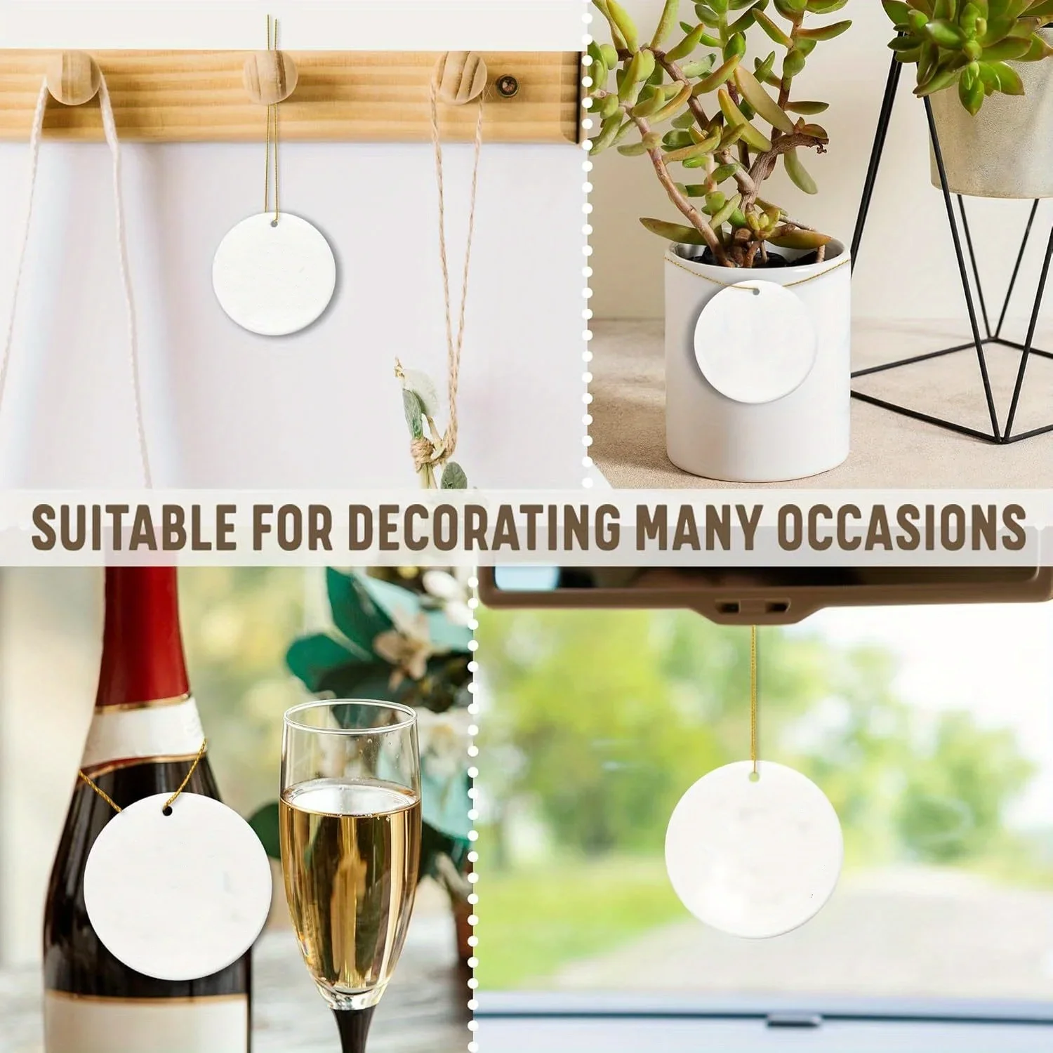 مسطح ثنائي الأبعاد - مسطح 2D، زخرفة زجاجية مستديرة واحدة قياس 3.15 × 8.0 سم، زينة عيد الميلاد على شكل لعبة 2025، p #3