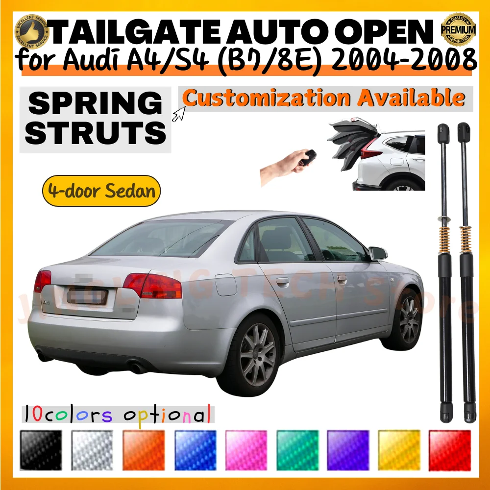 

Qty(2) Trunk Struts with Spring for Audi A4 S4 RS4 (B7/8E) Sedan 2004-2008 Rear Tailgate Lift Supports Shock Absorbers Prop Rod