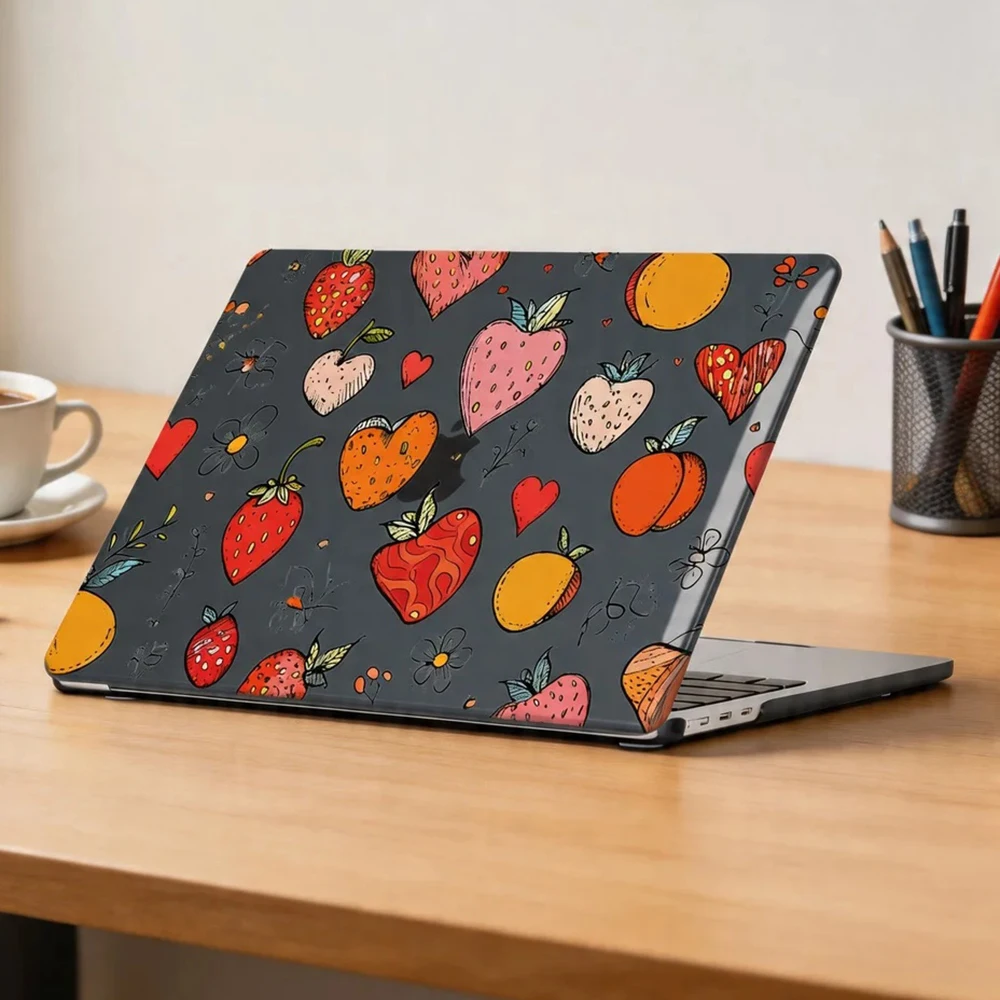 Strawberry Seamless Laptop Case for MacBook Neo 13 2026 A3404 Hard Cover for MacBook Air 15 13 Pro14 16 M1 M2 M3 M4 M5 Case
