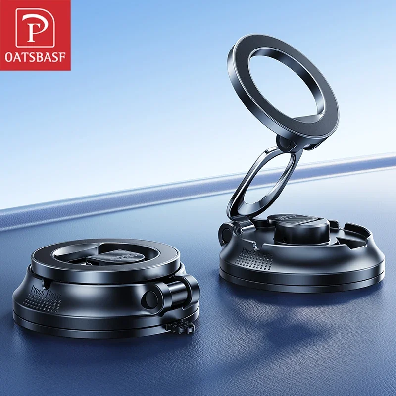 

Oatsbasf Foldable Car Suction Cup Magnetic Phone Holder Stand Multi-angle Adjustable for Univeral iPhone iPad Tablet Bracket