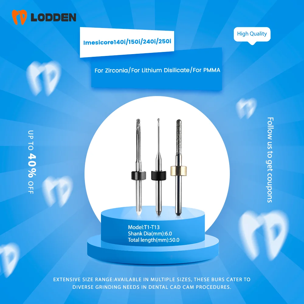

Dental Milling Burs Imesicore 140i/150i/240i/250i for Zirconia Lithium Disilicate PMMA D3 Grinding Drills Denstistry Tools