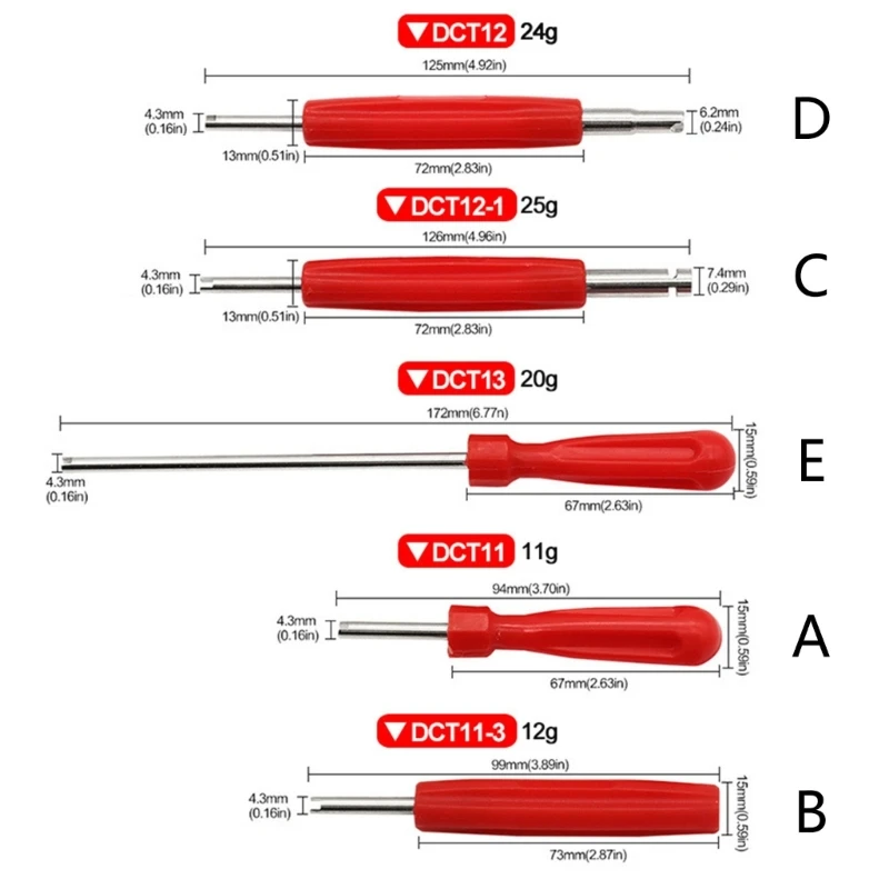 Multi Purpose Tire Valves Extractor Tire Valve Core Wrench Screwdriver Hand Tool for Vehicles Tire Maintenance Dropship