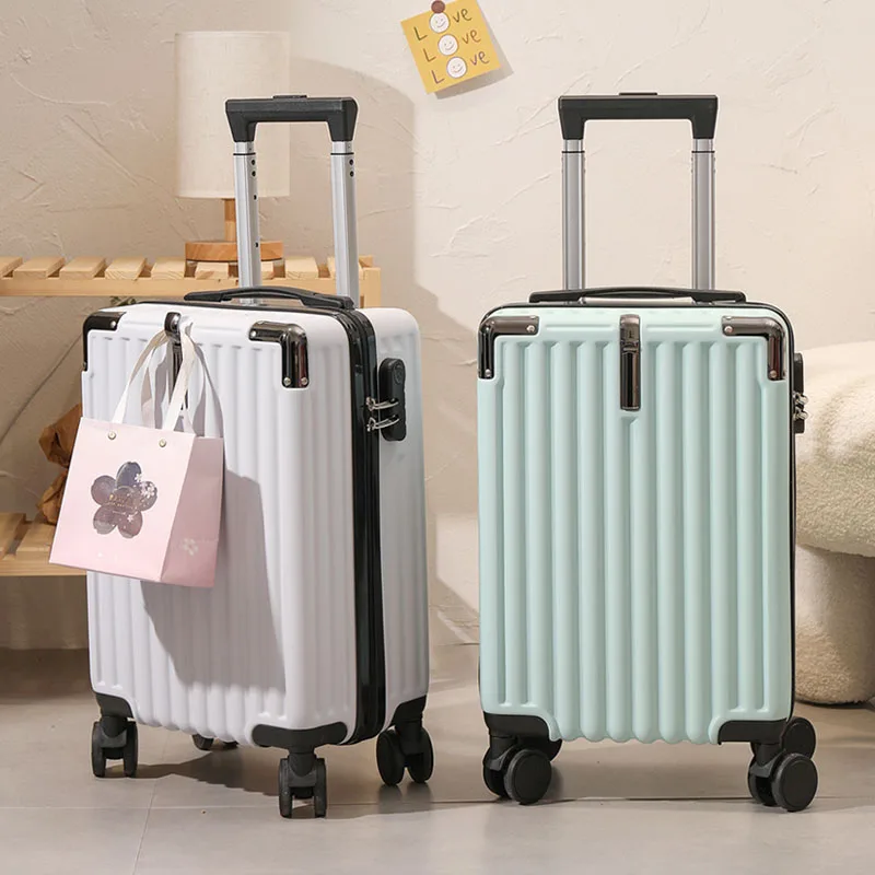 lightweight-8-inch-suitcase-for-travel-and-che-in-faionable-trendy-polyester-zipper-closure-universal-wheel-spinner