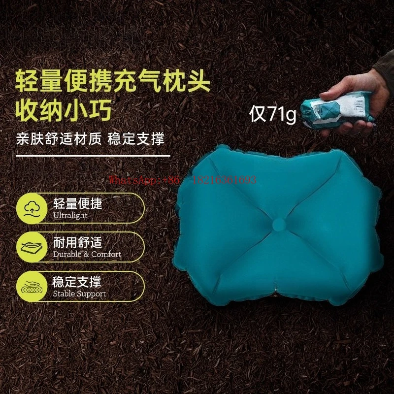 Lightweight Inflatable Pillow 71g Comfortable Portable Outdoor Camping Sleeping Pillow Pocket Travel Waist Pad