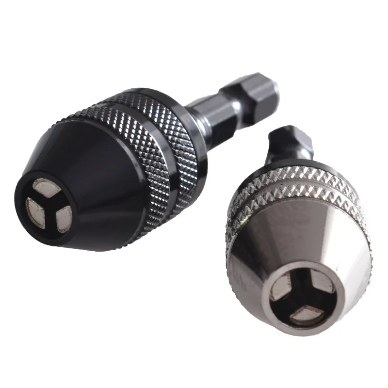 

0.3-6.5mm Quick Change 1/4" Hex Shank Keyless Drill Bit Chuck Converter Adaptor Electric Grinding Machine Three Jaw Chuck