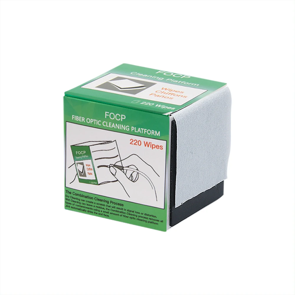 FCST FOCP Fiber Optic Cleaning Wipes Antistatic Dust free Paper Fiber Lint-Free Wipes Optical Fiber Clean Paper Tools FTTH