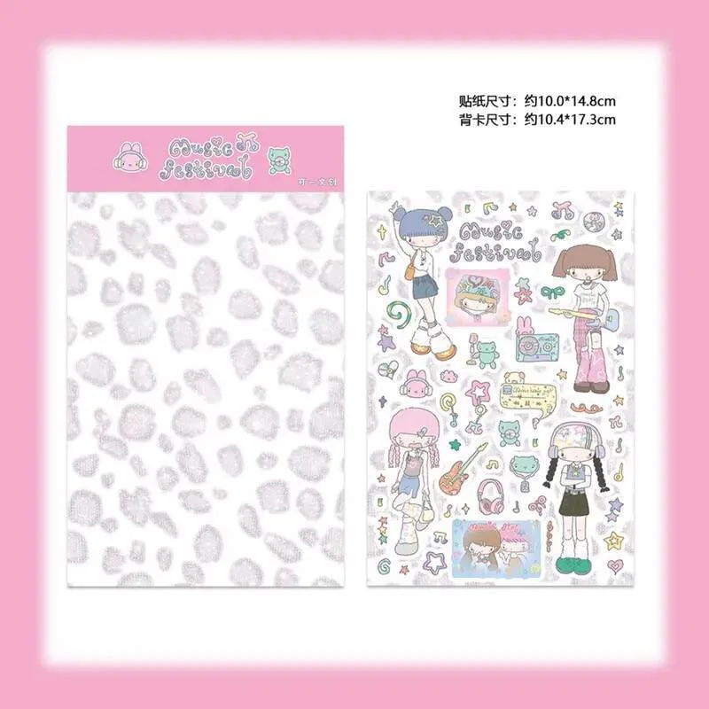 1/6 Pcs Pickled Vegetable Girl Original Character Stickers Girl Graffiti Guka Guben Material KeYi Creative Authorizat view 4