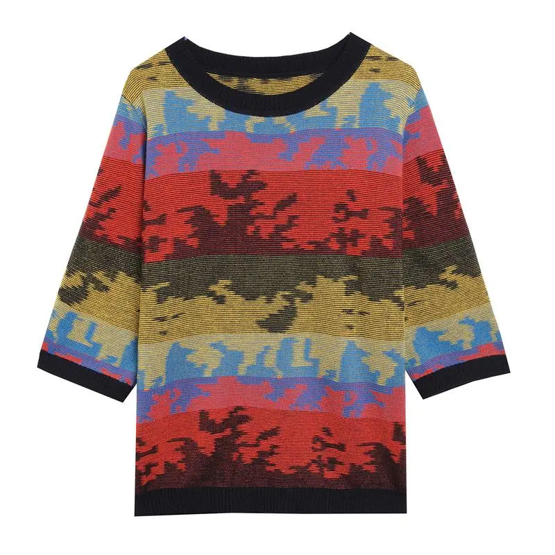 Vintage Women Clothing Oversized T-Shirt Summer New Half Sleeve Basic Tees 6XL Y2K Korean Fashion Casual Knitted Pullovers Tops