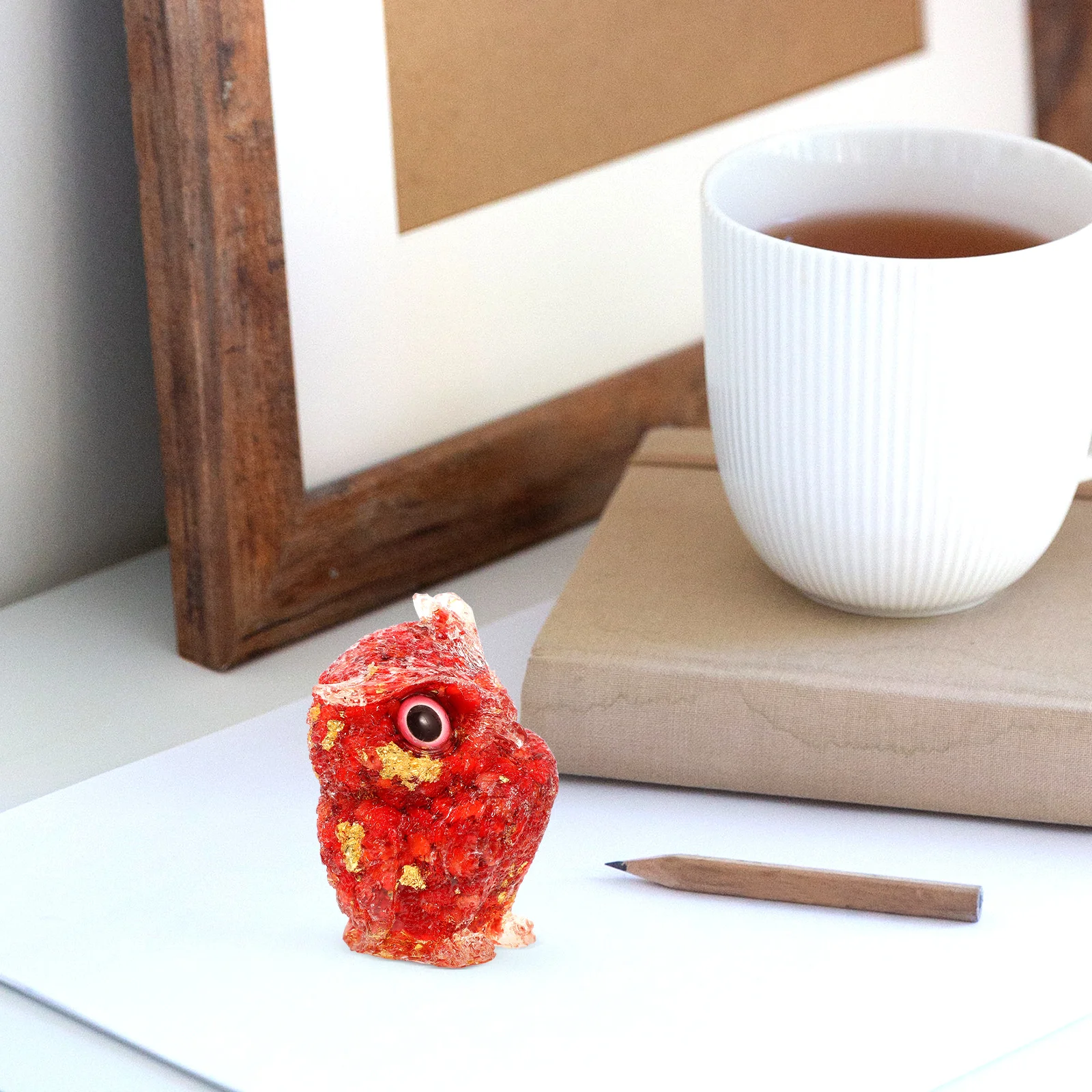 

Crystal Owl Statue Decoration Lovely Owl Shaped Adornment for Desktop Cabinet Bookshelf Window Sill Dorm Living Room Home Decor