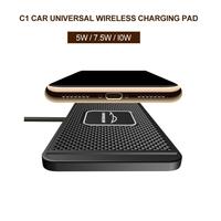 Q1 Car Mobile Phone Wireless Charger Pad Fast Charging Non-Slip Cell Phone Inductive Charging Pad for IPhone Samsung