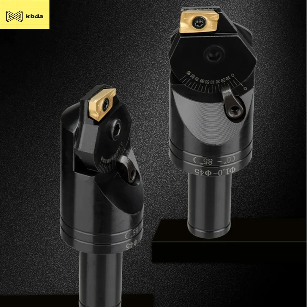 KBDA 1Pcs Universal Chamfering Cutter Multifunctional Adjustable 0-85 Degrees Milling Cutter Holder for APMT1604 Carbide Inse