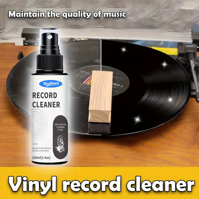 Record Cleaner Kit |100ml Washer Liquid Spray with Towel,Record Cleaning Fluid | for Collectors Enthusiasts Professionals Studio