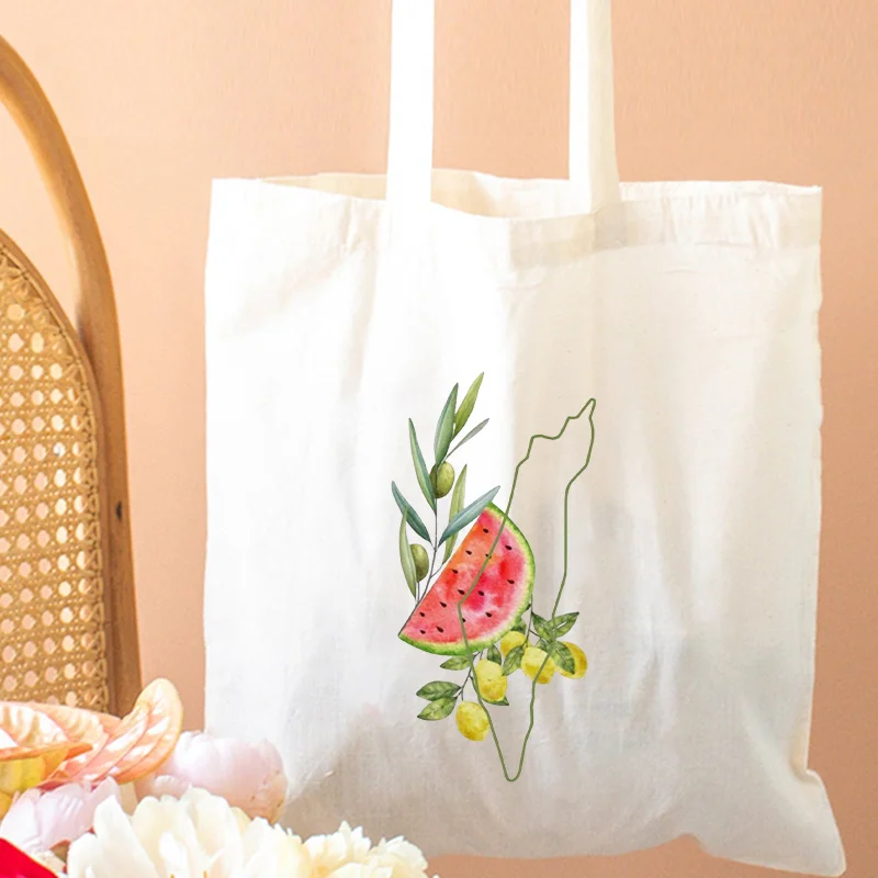 Calligrafia araba Mappa dell'oliva Borse tote Amore e pace Studente universitario Questo non è una borsa di anguria Borsa a tracolla per regali femminili
