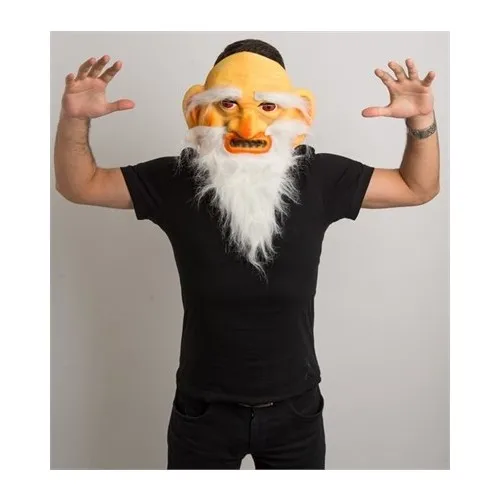 Aydınlı Party Long Ak Bearded Ghoul Halloween Mask Small Size